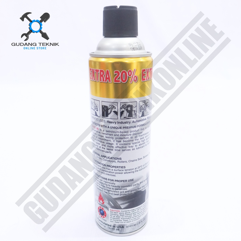 Anti Rust Lubricant TAIYO 88 500ml / Pelumas Anti Karat 500 ml - Semprotan Anti Karat TAIYO 88