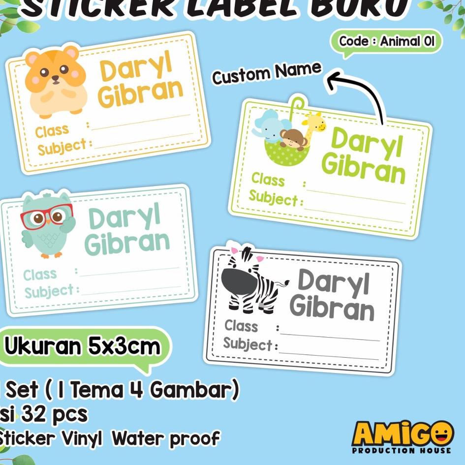 

Paling Diminati! stiker buku stiker nama lucu stiker label buku waterproof stiker buku pelajaran stiker anak