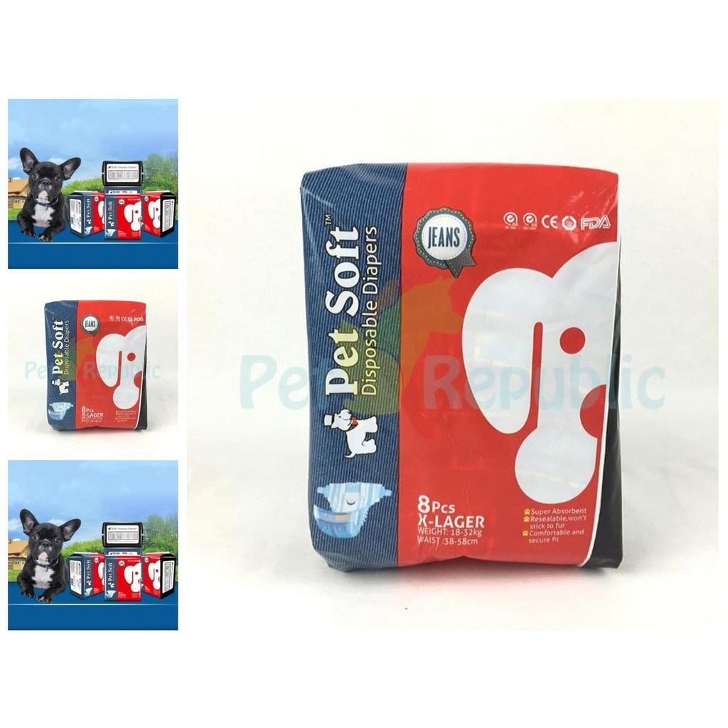dog disposable diapers petsoft motif jeans xlarge