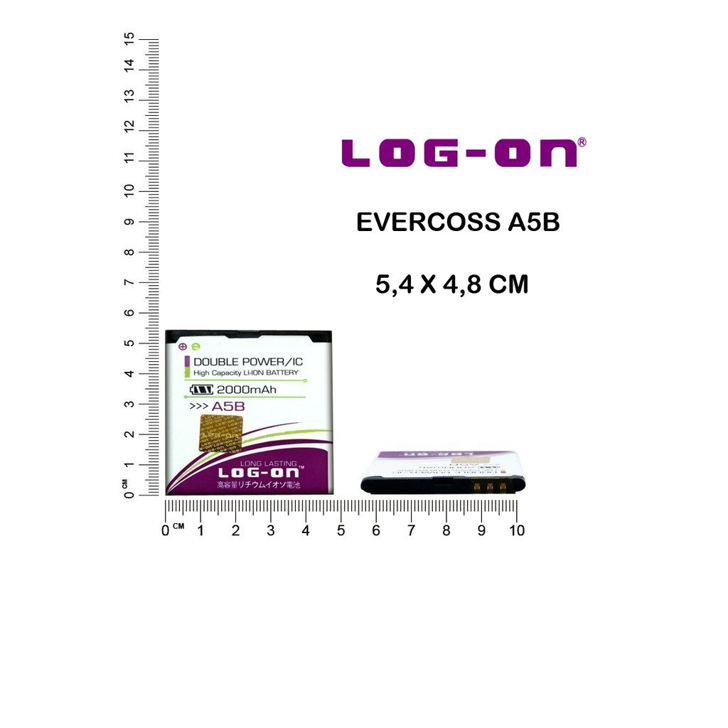 BATERAI EVERCOSS A5B - LOG ON DOUBLE POWER BATTERY BATRE