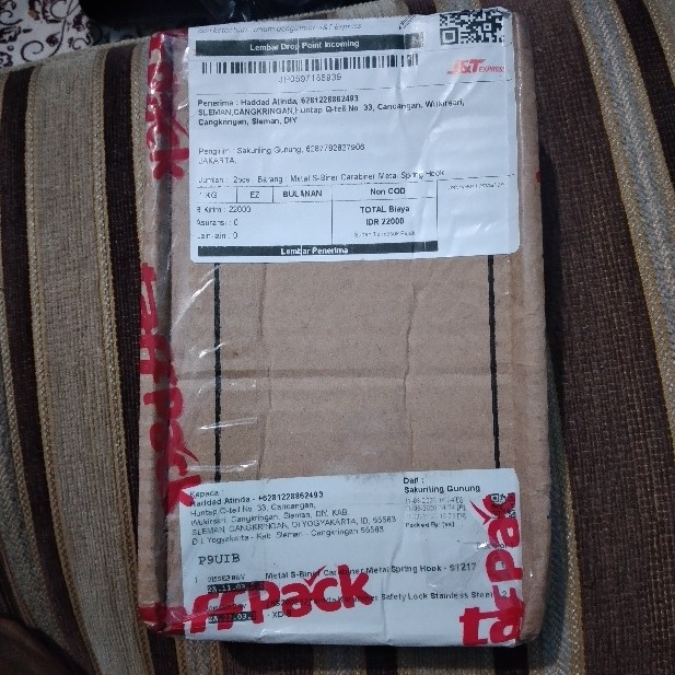 Metal S-biner Carabiner Metal Spring Hook S1217