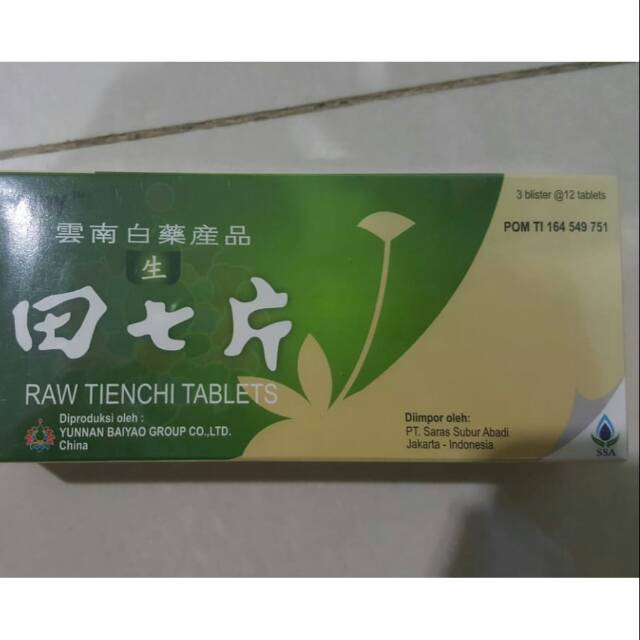 

Raw Tienchi tablets