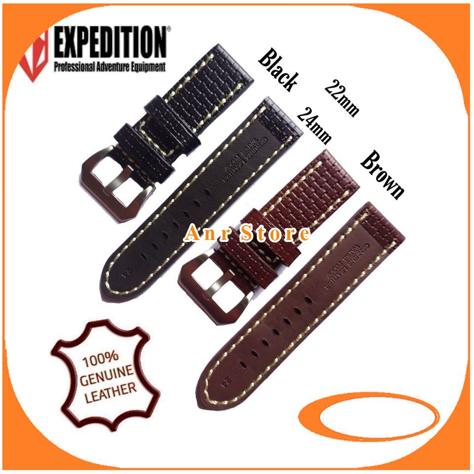 Tali Kulit Jam Tangan Expedition Handycrafts Waterproof 22 mm 24 mm