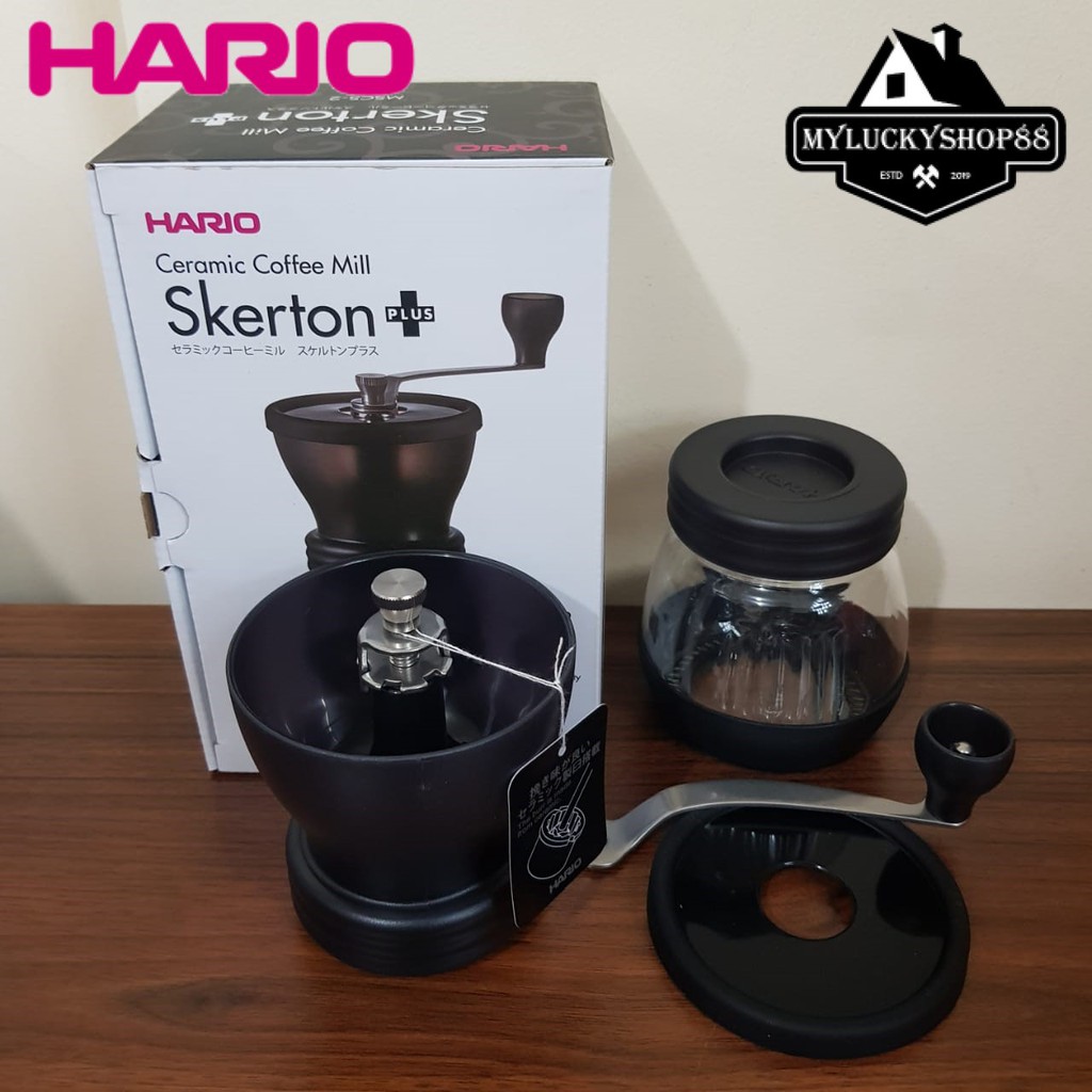 Hario Ceramic Coffee Mill Skerton Plus MSCS-2DTB