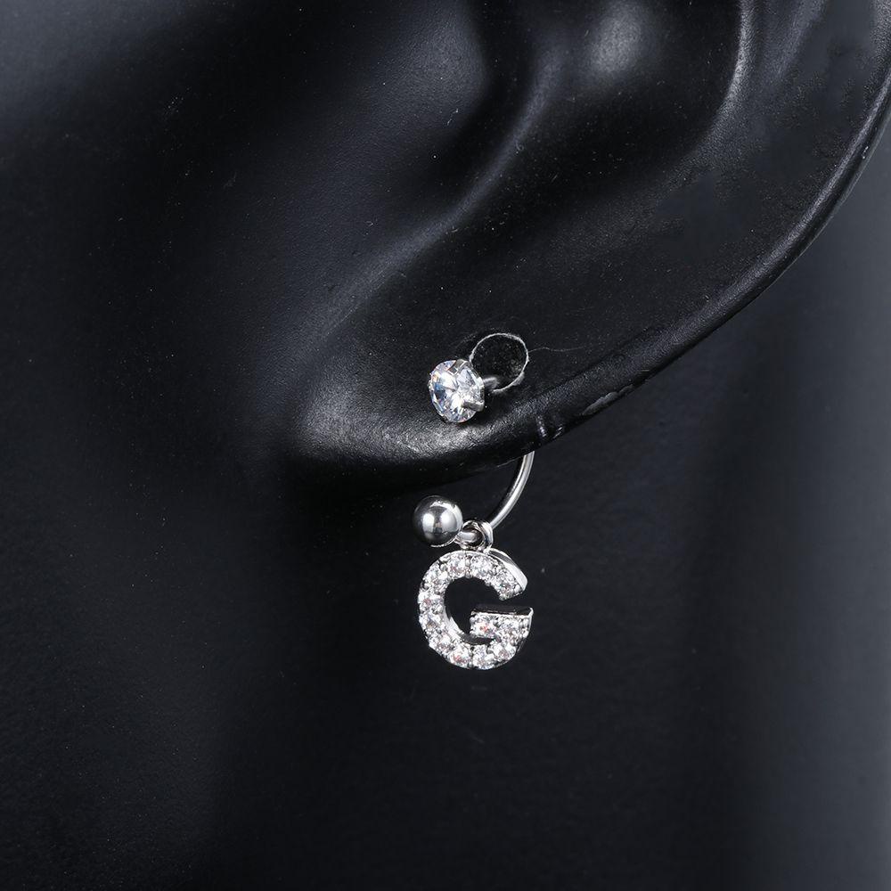 Anting Nanas Helix Zircon Pendant Tusuk Anting Tindik