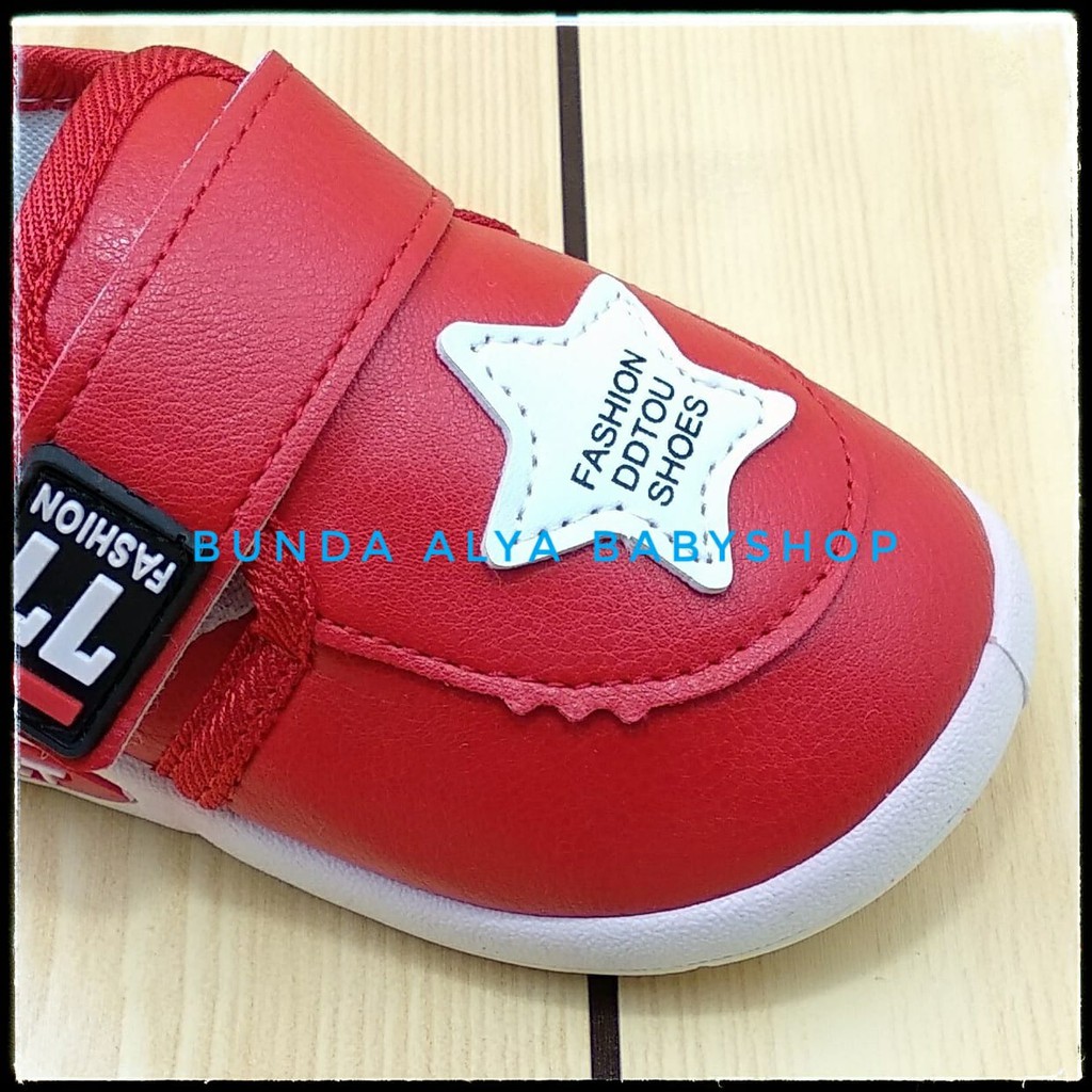 Sepatu Anak Laki Laki IMPORT Usia 6 bulan 1 2 Tahun MERAH - Sepatu Anak Cowok Cewek Belajar Jalan Empuk Lentur Anti Licin