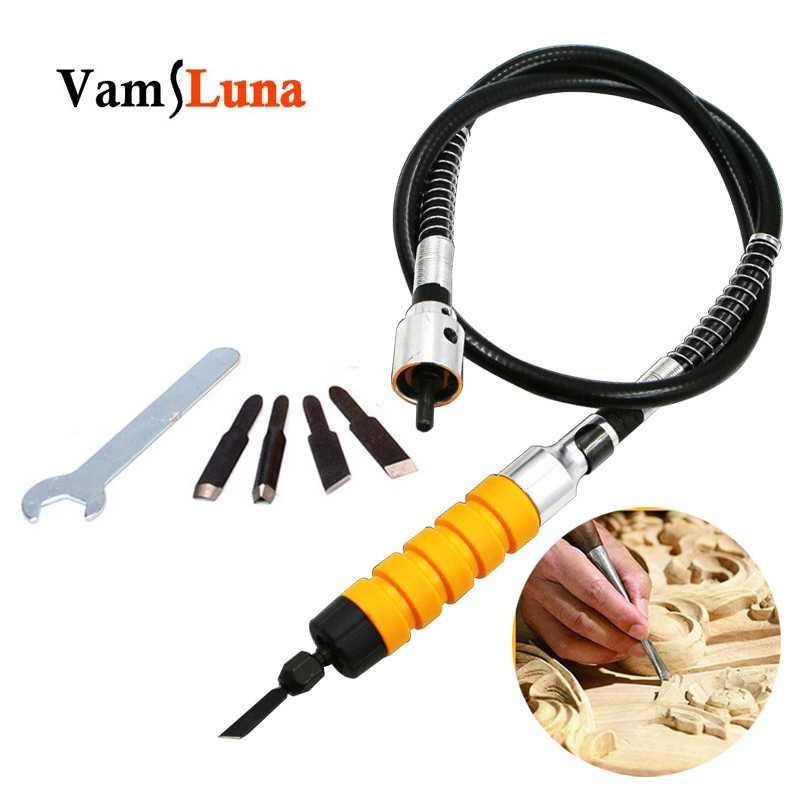 Bayar Ditempat VamsLuna Alat Ukir Kayu Electric Chisel Wood Carving Tool Set - RI0240