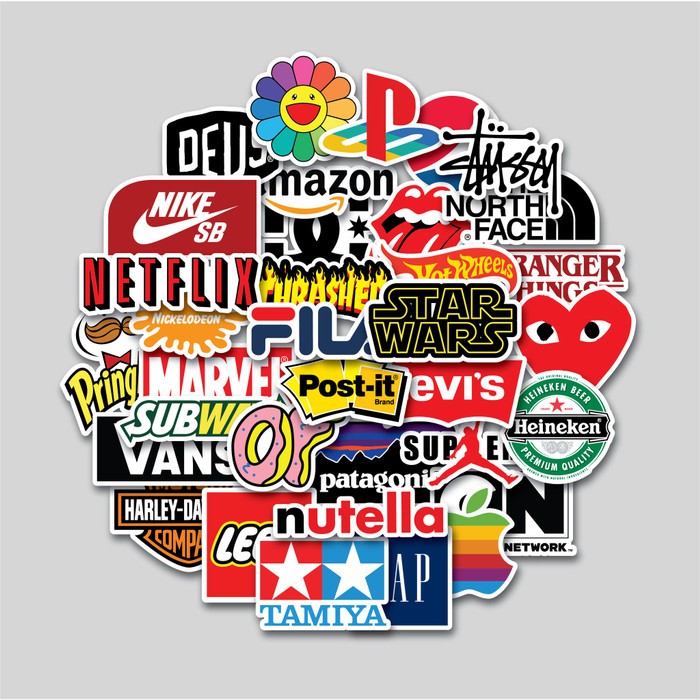 

TERBARU STICKER PACK BRAND LOGO 2 | STICKER TUMBLER | STIKER LAPTOP KOPER HELM