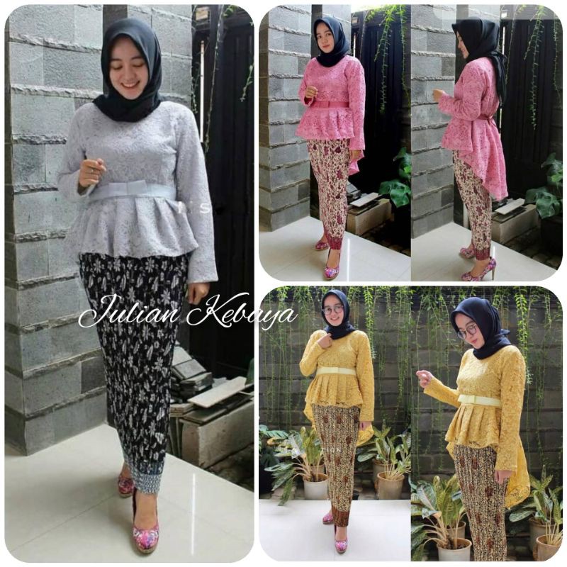 Kebaya Brokat Aurora Setelan Kebaya Aurora Brukat Kebaya Modern Kebaya Wisuda Kebaya Brukat Baju Pes