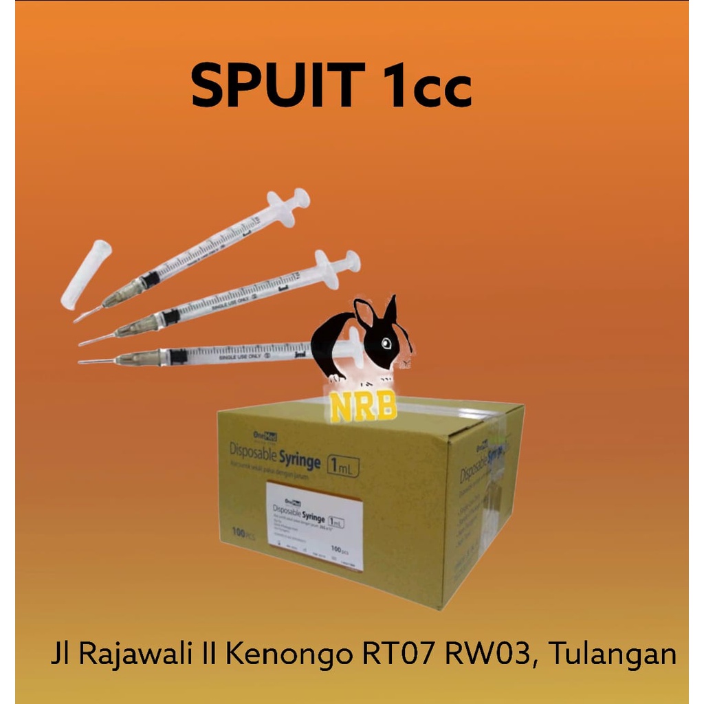 Syringe 1ML / Spuit / Spet / Suntikan Hewan Anjing Kucing