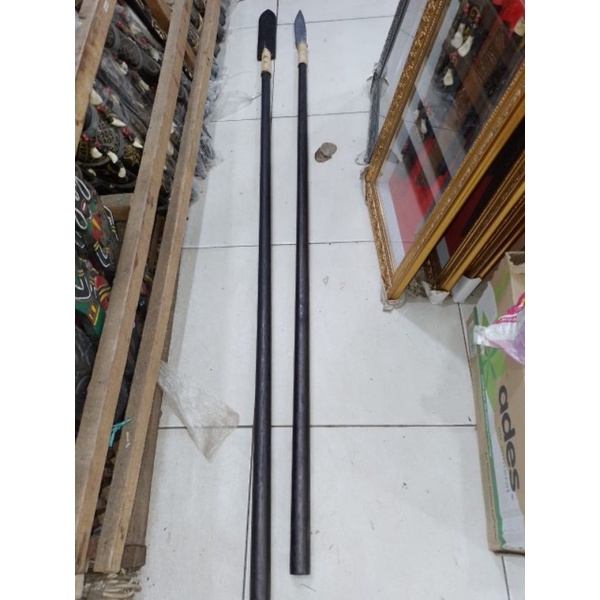 sumpit khas suku dayak etnik tradisional kalimantan asli dari kayu ulin kayu besi panjang 200 cm dia