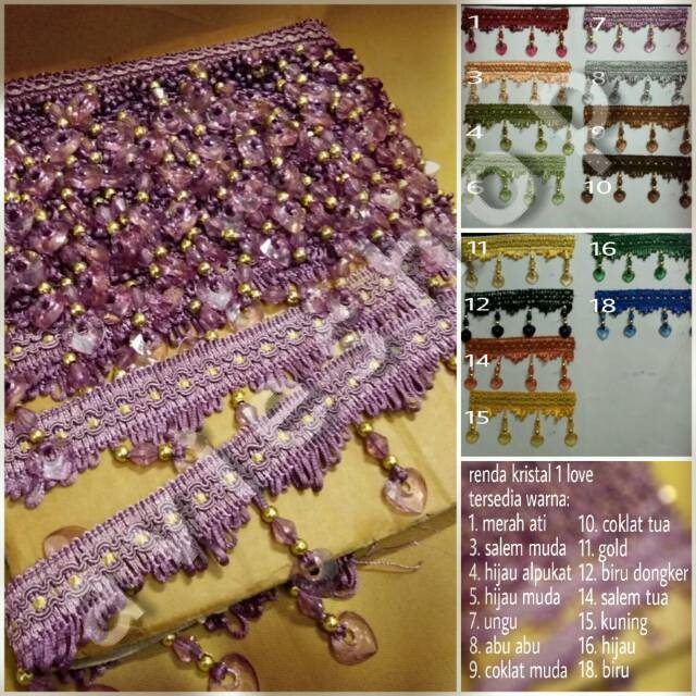 Renda Gorden / Gordyn Kristal 1 Love METERAN