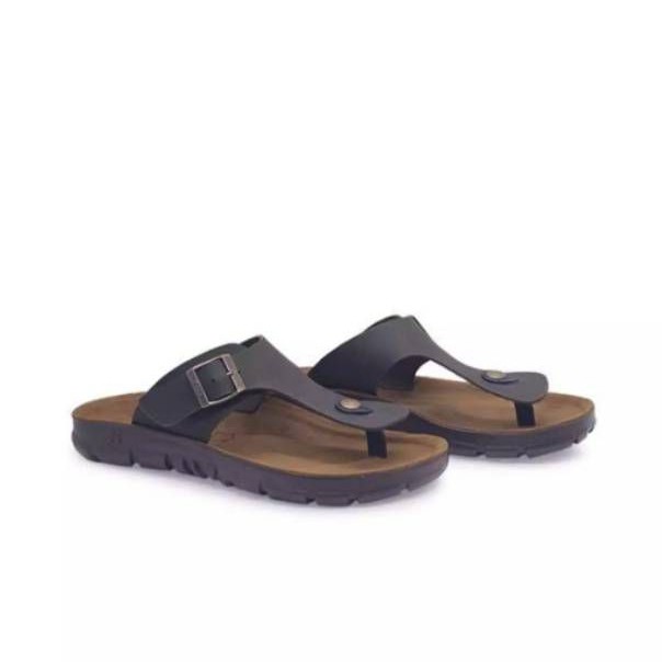 Bata Sandal Kulit Japit Pria Energyzer Brown-8734077