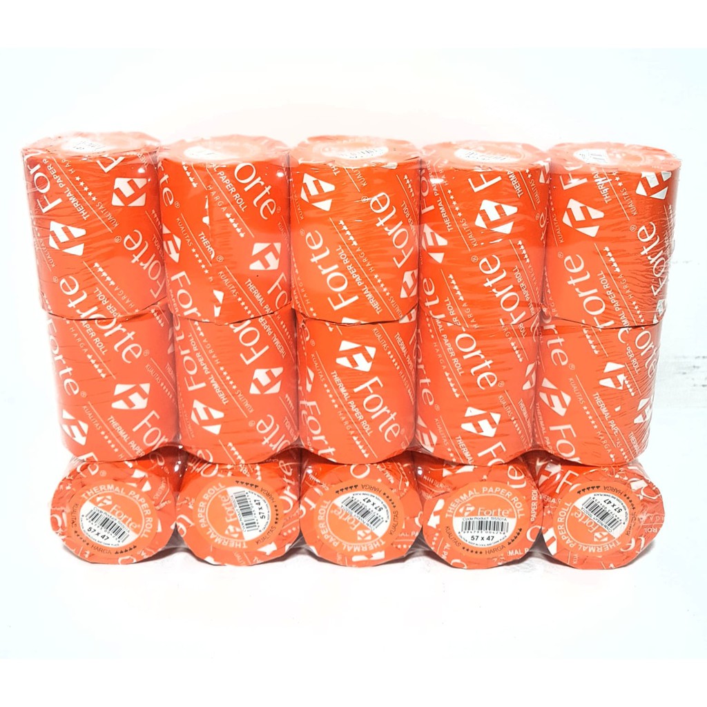 

Harga Grosir (1packs/10 Roll ) Kertas Kasir/Paper Thermal FORTE 57x47/58x48