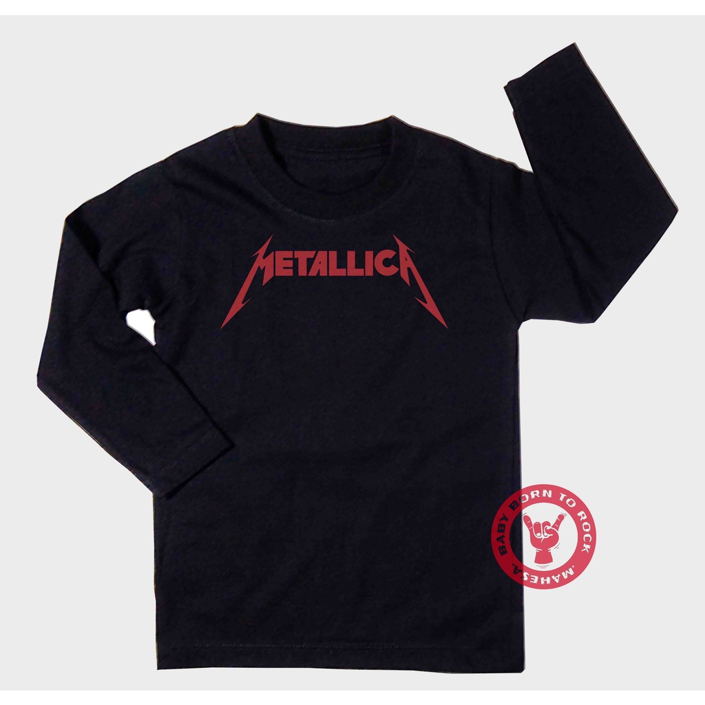 Kaos Band Anak  Metallica Lengan Panjang