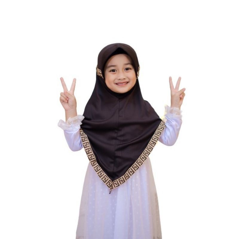 Kerudung Fendy Anak Instant Premium 3-6 Tahun Terbaru |Jilbab Lucu Bayi Perempuan Sekolah Tk |Hijab Tanggung Baby Sd Bahan Jersey Lembut Adem