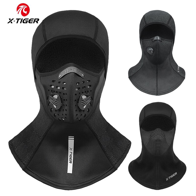 

X-TIGER Masker bersepeda Anti-debu topeng bersepeda dengan filter tahan angin perisai wajah penuh Anti-UV Olahraga Masker Wajah Kerai