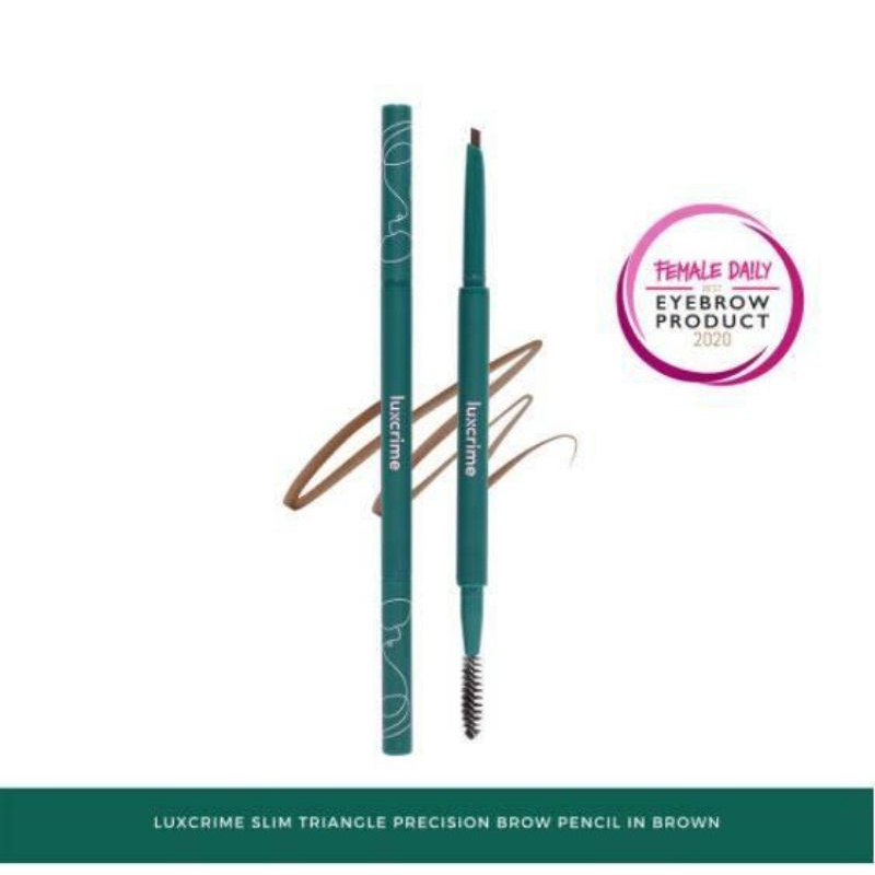 Luxcrime slim triangle precision brow pencil ash brown & darkbrown