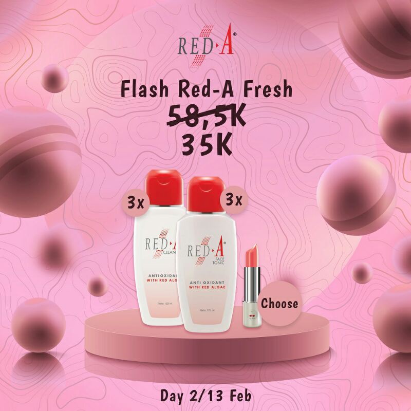 Paket Cleansing Milk Face Tonic Antioksidan Lip Balm Red A