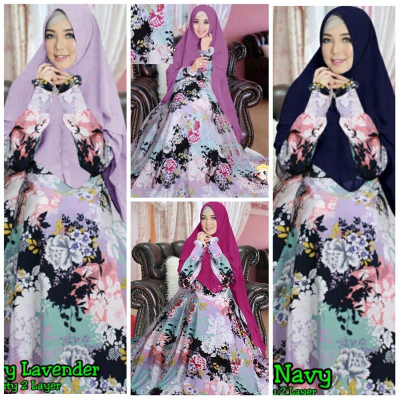 GAMIS SYARI SUPER JUMBO BUSUI MEWAH FIDA LD130CM XXXL REALPIC GOOD QUALITY BANYAK WARNA