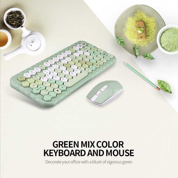 Set Wireless Mini Keyboard Mouse Nirkabel