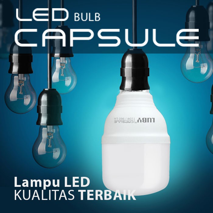 Lampu LED Putih Luby Capsule 5W 10W 14W 18W 28W Bohlam LED