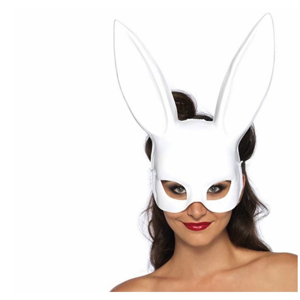 Topeng Pesta Telinga Kelinci Setengah Wajah - Rabbit Ear Mask Bunny Sexy Girl Party Playboy