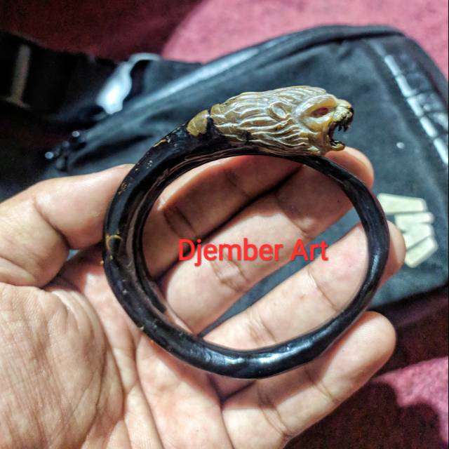 Akar bahar bonggol batu alami ukir macan/maung.