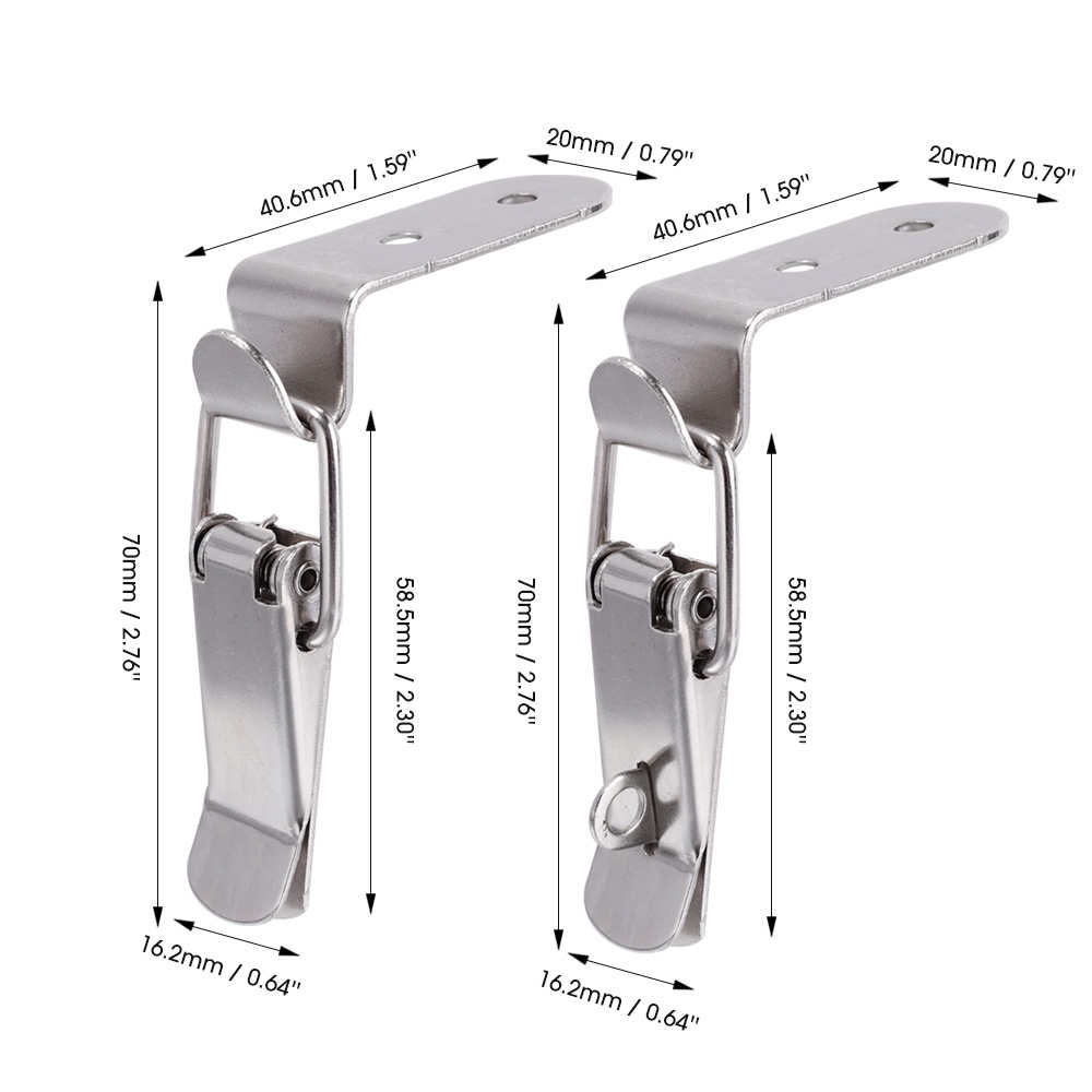 90 Degree Klip Penjepit Koper Bahan Stainless Steel 90 Derajat Anti Maling