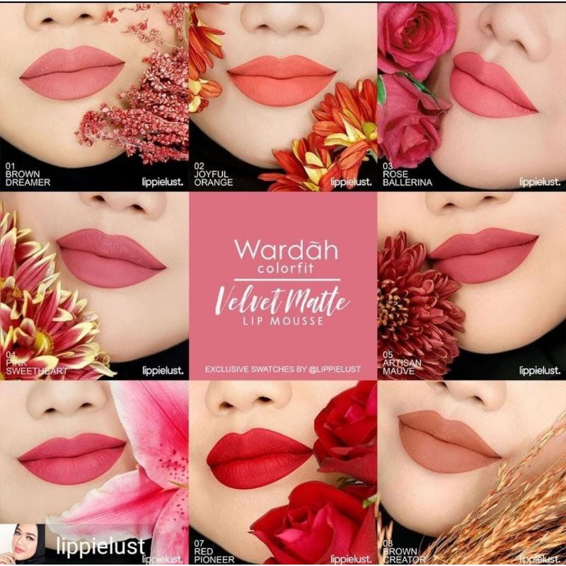 wardah lipstik velvet matte