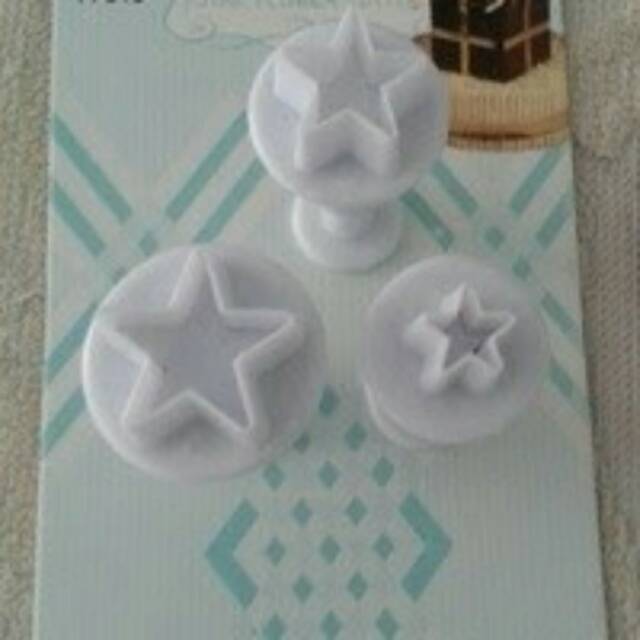 Plunger Stamp Cutting Bintang / Star / Love / Hati Cetakan Fondant Tool Alat Dekor Kue / Cupcake