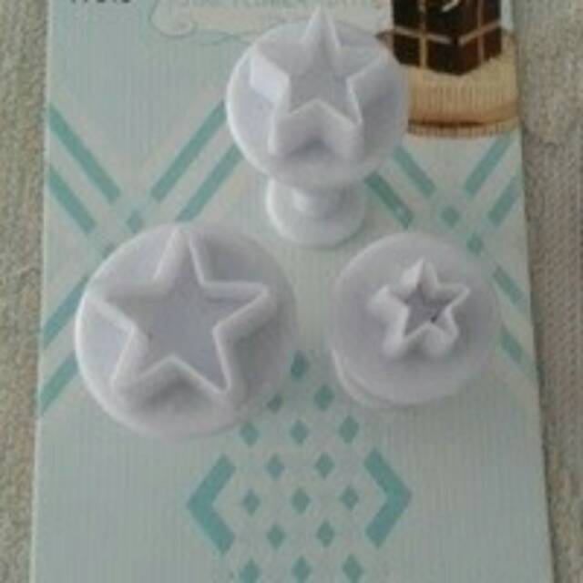 Plunger Stamp Cutting Bintang / Star / Love / Hati Cetakan Fondant Tool Alat Dekor Kue / Cupcake