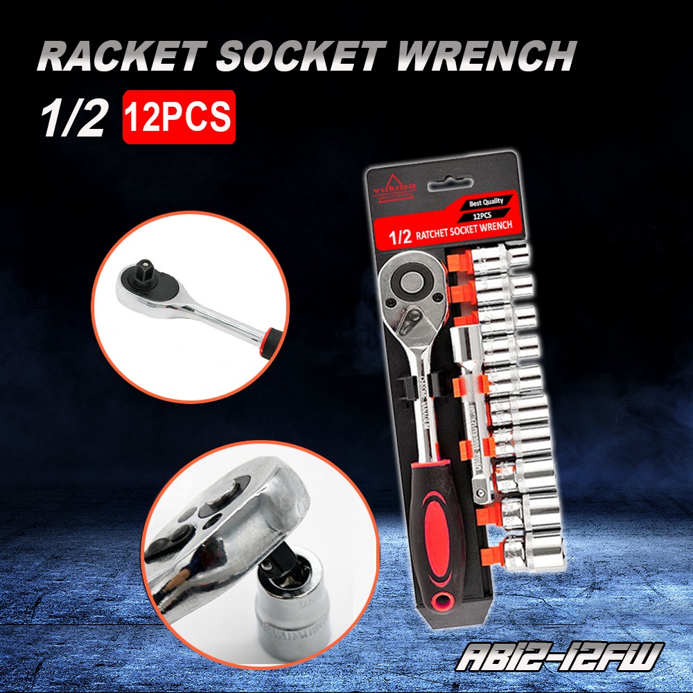 PROMO HARI INI!!!Kunci Socket Set 12 Pcs Mata Sock Shock - Kunci Sock Wrench Set 12 PCS Termurah Berkualitas