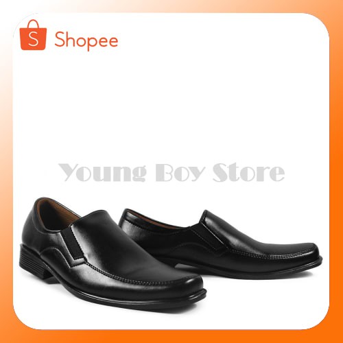 PROMO  SEPATU PRIA CASUAL SLOP CROCODILE PANTOFEL PETER HITAM SEPATU KERJA MURAH ORIGINAL