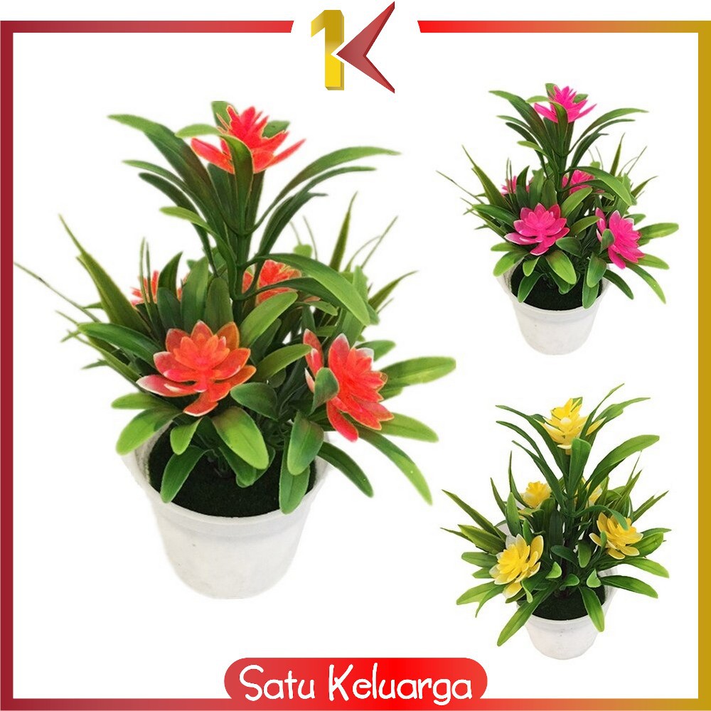 SK-C83-87 Ornamen Pot Bonsai Dekorasi Rumah / Meja Pajangan Bunga Hias Plastik Artificial Flower-8