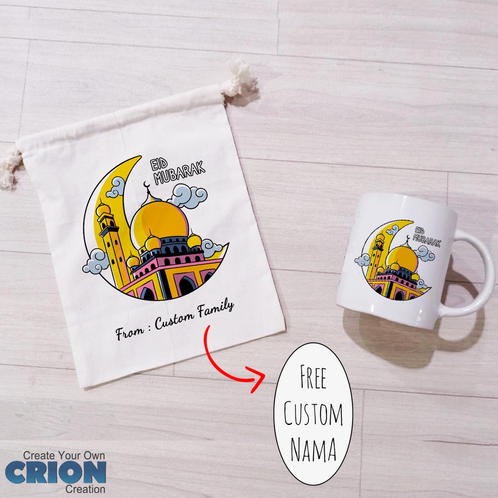 Mug Hampers Idul Fitri/Lebaran/EID Mubarak Bulan Sabit Series By Crion