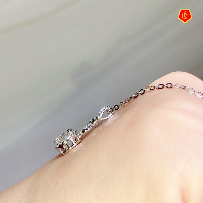 [Ready Stock]Moissanite 2 Karat Necklace Pendant Simple Fashion