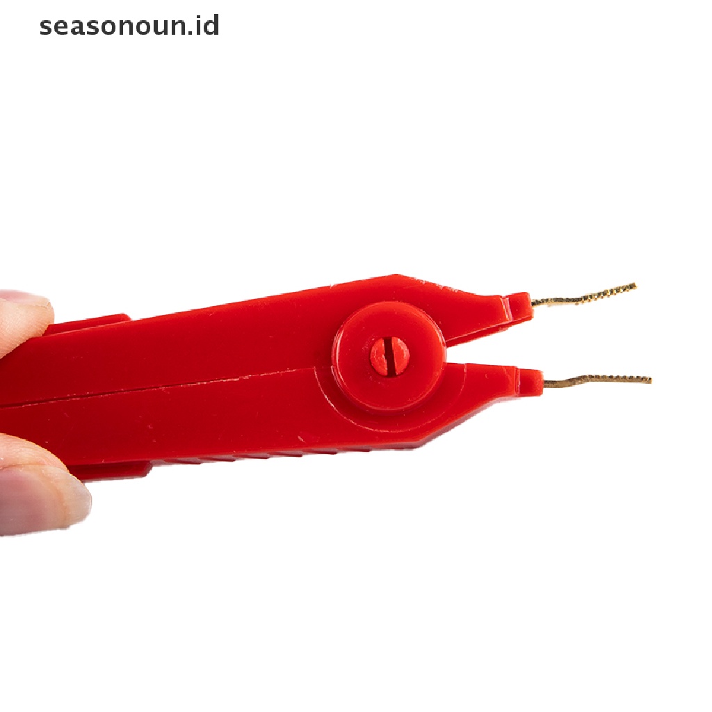 【seasonoun】 2pcs/set LCR-Plated Copper Alligator Clip Kelvin Four Clip Duckbill Clips ID