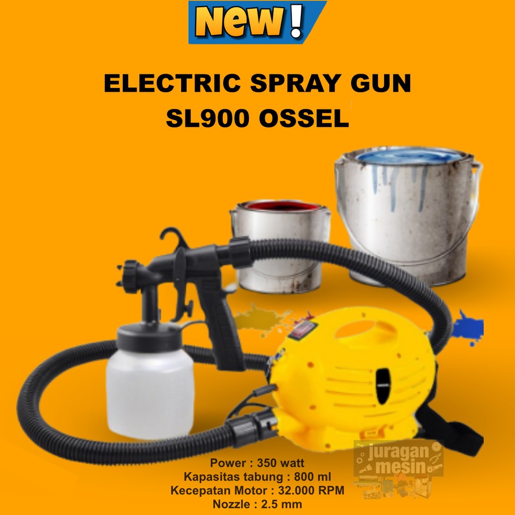 Electric Spray Gun Listrik Sped Duco Listrik Semprot Cat SL900 Ossel Cat Semprot Electric