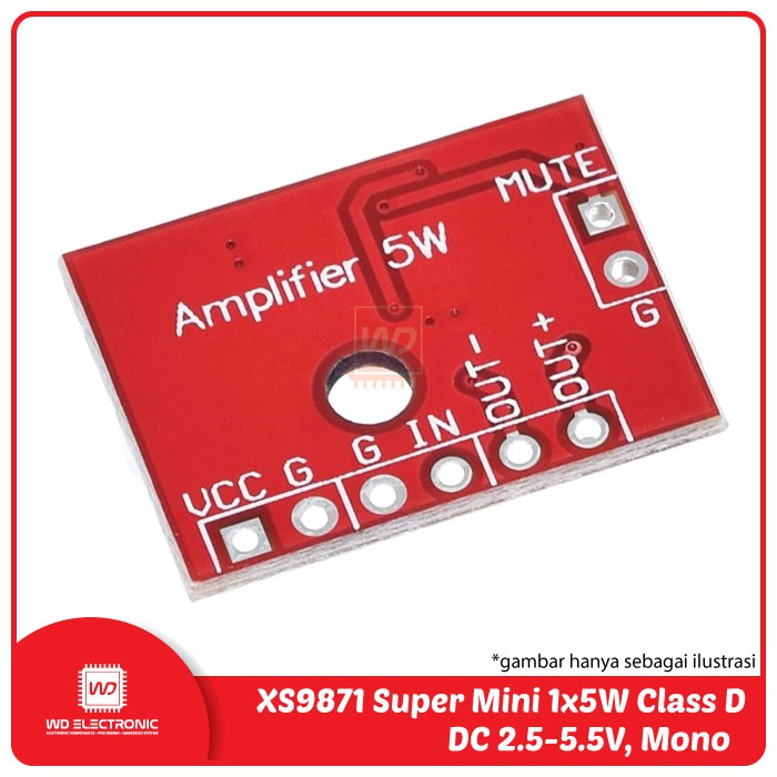 XS9871 Super Mini Digital Amplifier Board 1x5W Class D Mono