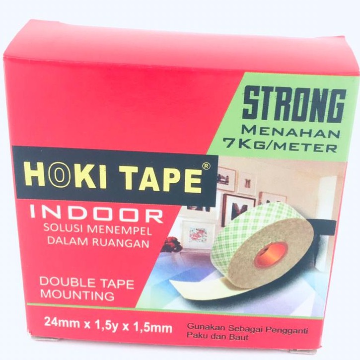 Hoki Tape / Isolasi / Pas Double Tape Busa / 24mm x 1,5y x 1,5mm