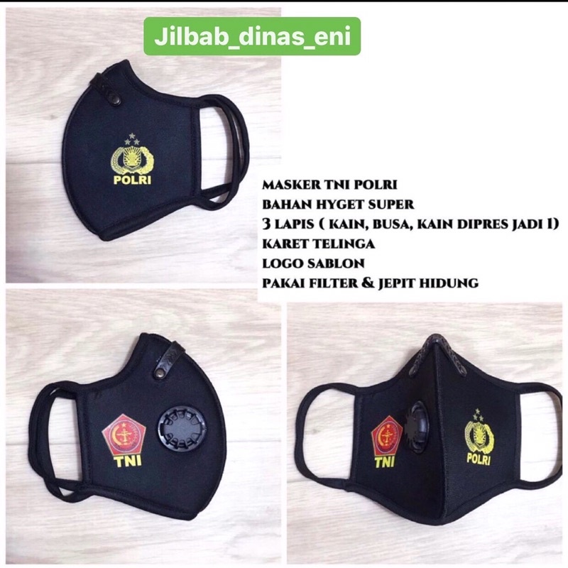 MASKER TNI POLRI bahan hyget super