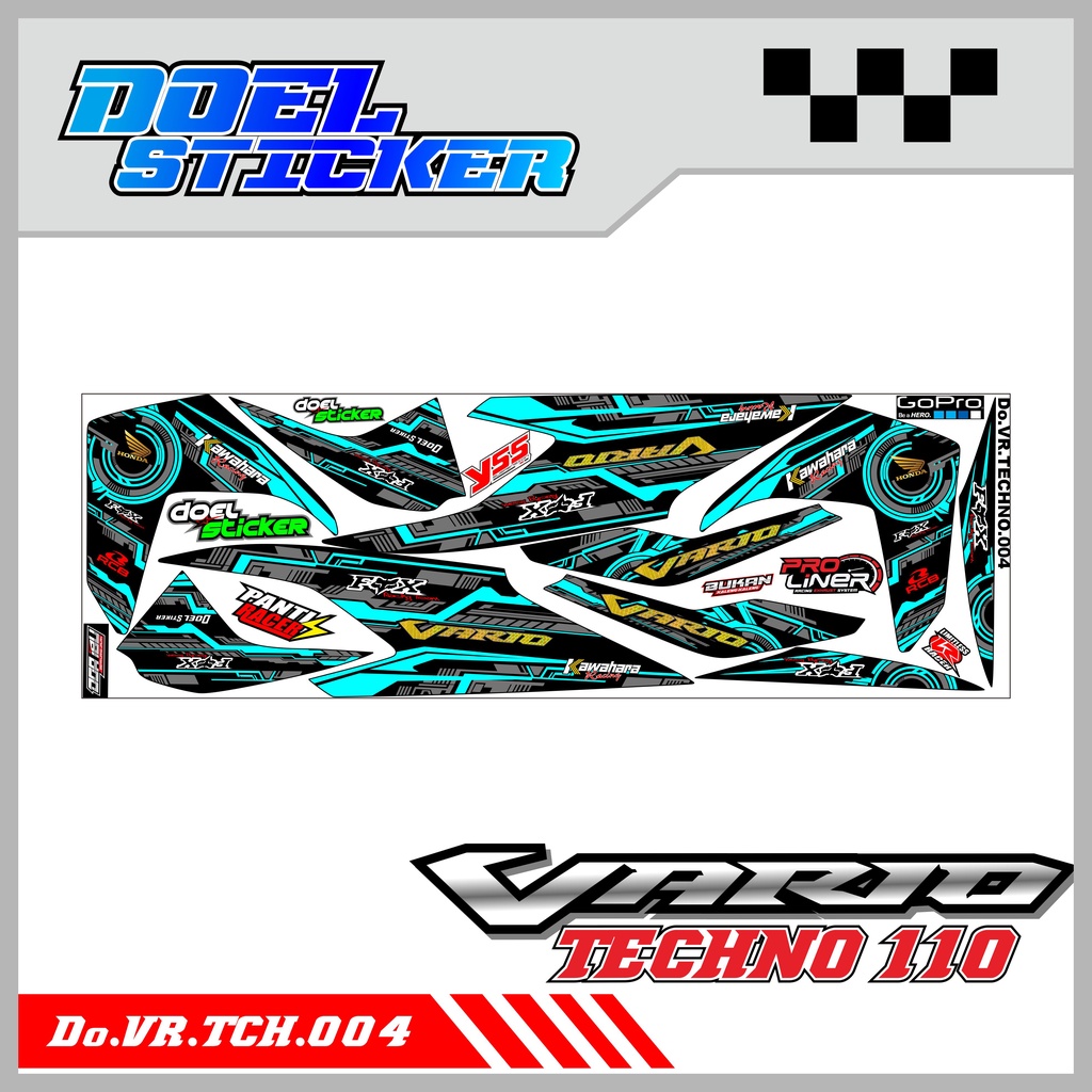 STRIPING VARIO CBS DAN TECHNO 110 STIKER LIST VARIASI STICKER VARIO TECHNO 110 004 FOX RACING