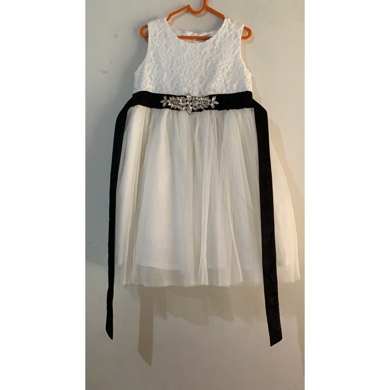 Dress Putih permata preloved AK08