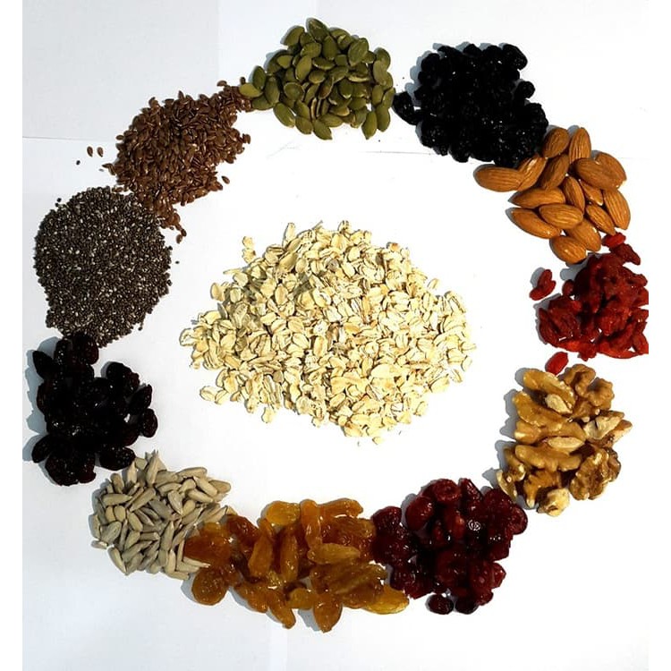 

Jual Muesli Bahagia campuran rolled oat buah kering kacang biji 500 Murah