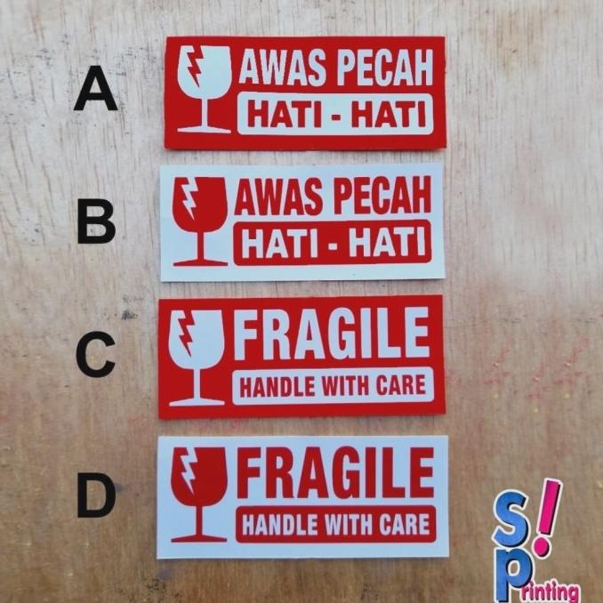 

stiker hati hati awas pecah fragile handle with care kirei-sh Segera Dapatkan