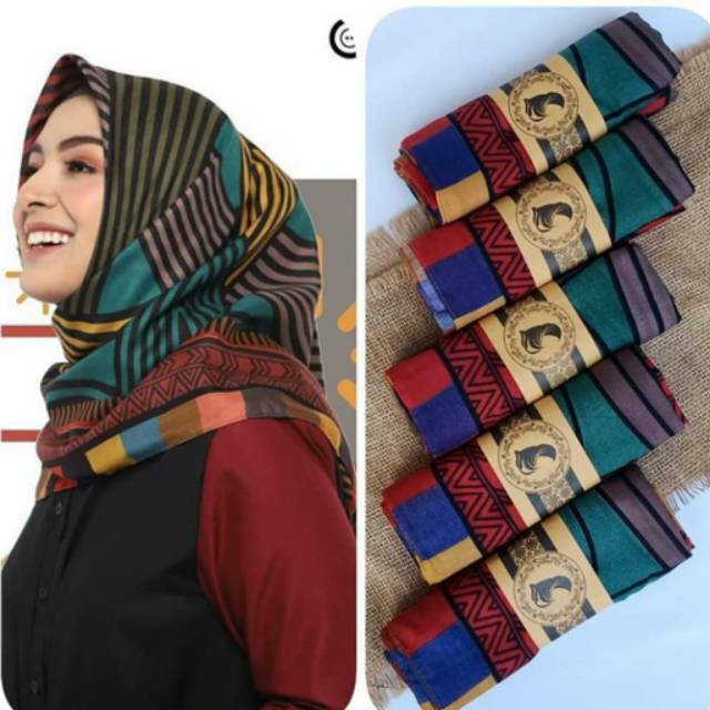 HIJAB SEGI EMPAT VOAL PREMIUM DENAY KW LUBNA KERUDUNG JILBAB DEENAY KW TERBARU