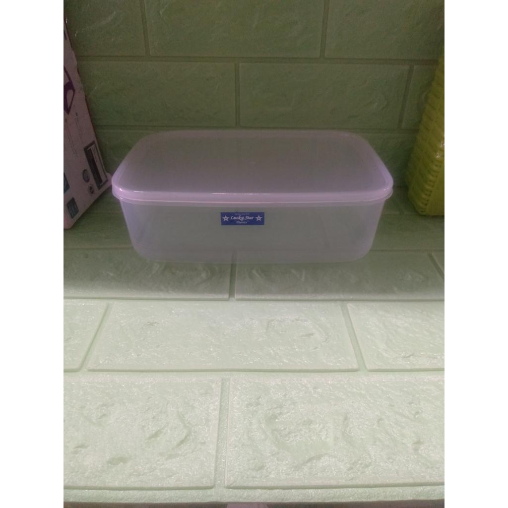 Lucky  2477  lucky pack 2.7 liter / toples transparan persegi 2700 ml