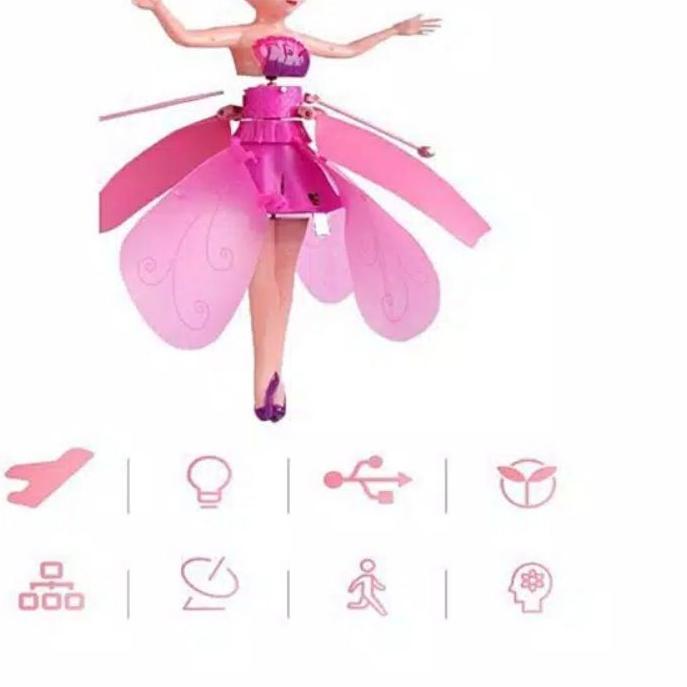 ➱ Boneka Terbang Mainan Anak Peri Terbang Sensor Tangan Charging infrared / Mainan ♞