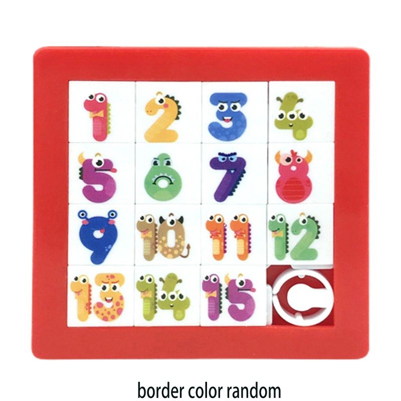 Mary Balita Novelty Plastik 3D Slide Puzzle Mainan Anak Animasi Kartun Toy Kit
